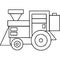 Tractor kids geometrical figures coloring page