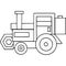 Tractor kids geometrical figures coloring page