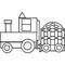 Tractor kids geometrical figures coloring page