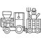 Tractor kids geometrical figures coloring page