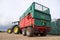 Tractor and large hydraulic farm trailer