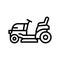 tractor lawn mower line icon vector illustration