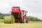 Tractor and lely baler