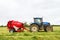 Tractor and lely baler