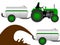 Tractor with liquid manure tanker