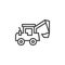 Tractor loader line icon