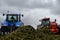 Tractor and loader in a silage pit