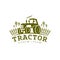 Tractor logo, icon. emblem on white background