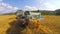 Tractor Making Hay Bales