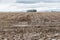 Tractor marks and mud at a wet acre, Bavaria, Germany