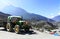 Tractor in the mountains,Amazing View of the tractor