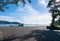 Tractor on Mulberry Grove Beach on Great Barrier Island