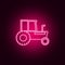 Tractor neon icon. Elements of Transport set. Simple icon for websites, web design, mobile app, info graphics