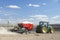 Tractor Planting Seed In Field