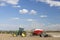 Tractor Planting Seed In Field