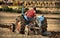 Tractor and Ploughing, at the Scottish Ploughing Championship,near Wick, Caithnesss, Scotland, U.K. 