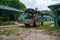 Tractor for renovation at the Riverbug Ulu Lodge Resort