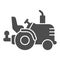 Tractor without roof solid icon, heavy equipment concept, agricultural truck sign on white background, farm tractor icon