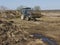 Tractor in silo pit