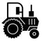 Tractor solid icon. Agronomy vector illustration isolated on white. Agricultural glyph style design, designed for web