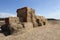 Tractor straw, close-up