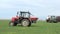 Tractor topdressing wheat