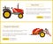 Tractor and Trailed Sprayer Vector Illustration