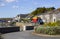 A tractor and trailer at Kircubbin on Strangford Lough in County Down Northern Ireland