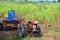 Tractor and Trailer towing at Sugarcane Field