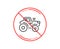 Tractor transport line icon. Agriculture farm vehicle sign. Vector