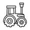 Tractor truck machine farm cartoon thick line