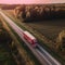 Tractor trucks are used to transport goods on highways.generative ai