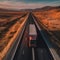 Tractor trucks are used to transport goods on highways.generative ai