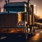 Tractor trucks are used to transport goods on highways.generative ai