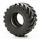 Tractor tyre isolated on white background. 3D illustration