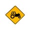 Tractor warning sign