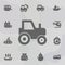 Tractor, wheels icon. Simple set of transport icons. One of the collection for websites, web design, mobile app