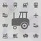 tractor, wheels icon. Simple set of transport icons. One of the collection for websites, web design, mobile app