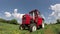 Tractor working in agriculture video with sound