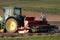 Tractor working on the field