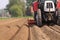 Tractor working the land netherlands