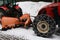 Tractor Zetor with snow plough