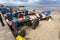 Tractors with boats at Cromer, North Norfolk, UK