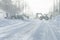 Tractors Clearing Snow during Snow Storm