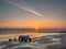 Tractors on Cromer Beach