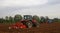 Tractors ploughing