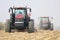 Tractors working on corn field in Czech Republic