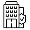 Trade building icon outline vector. Fair expo