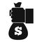 Trade cash back money icon, simple style