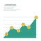 Trade diagram graph with coins. Success concept.